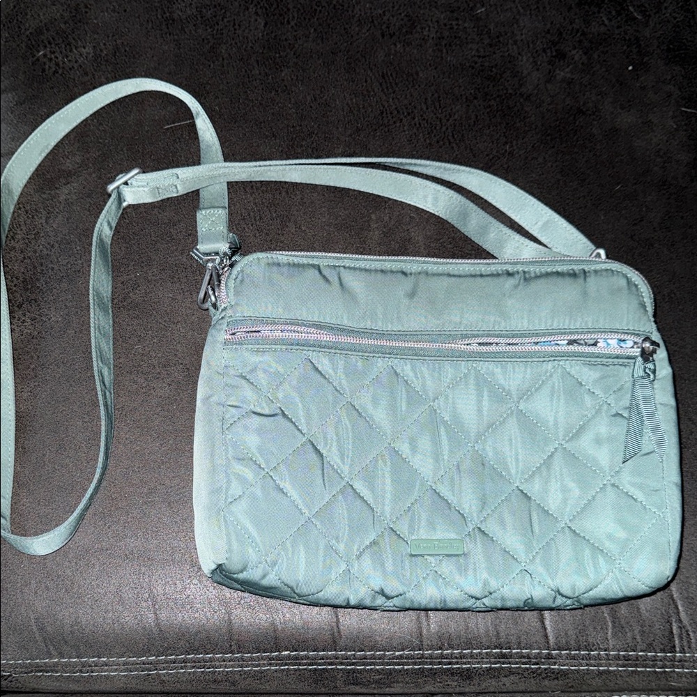 Vera Bradley Quilted Crossbody Bag - Olive Leaf